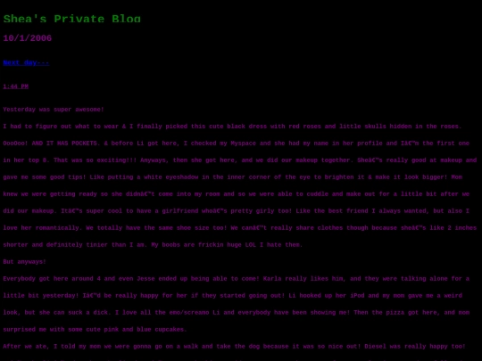 myspaceexperiment./test1 screenshot