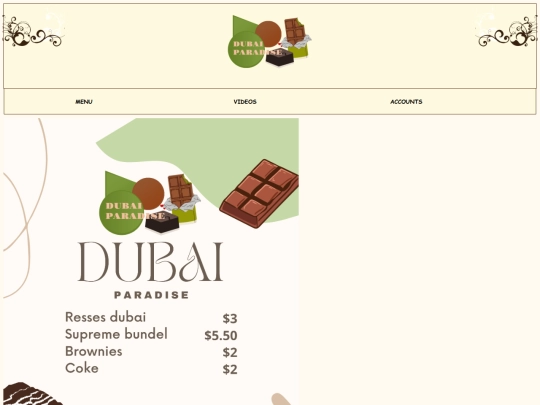 menu screenshot