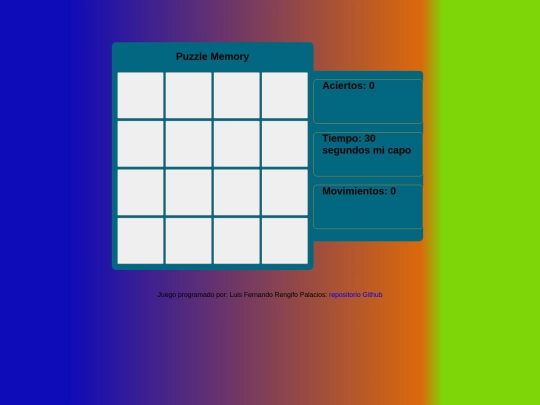 Juego de Memoria/Index screenshot