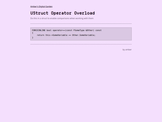 UStruct Operator Overload screenshot