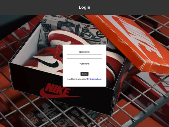 login screenshot