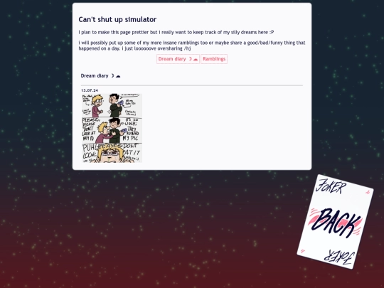 about/writing screenshot