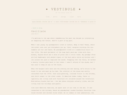 blog/oscillate screenshot