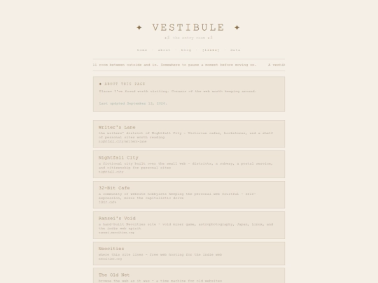 links screenshot
