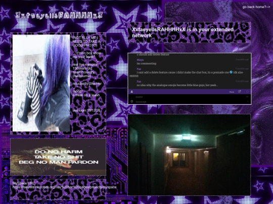 nav bar pages/projects/myspace screenshot