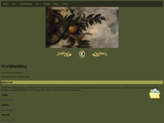nav bar pages/site archive/gen 2/worldbuilding screenshot