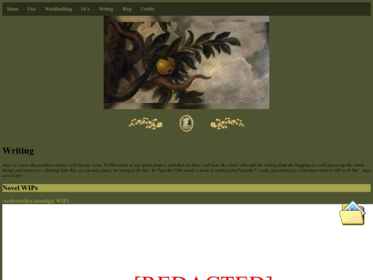 nav bar pages/site archive/gen 2/writing screenshot