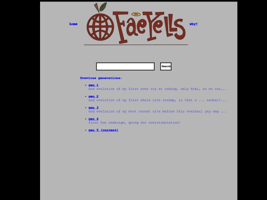 nav bar pages/site archive/gen 5/sitearchive screenshot