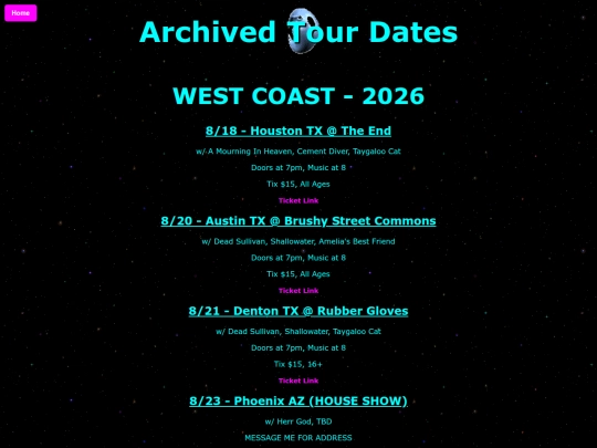 archivetourdates screenshot