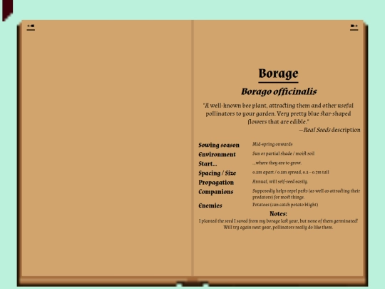 garden/herbarium/borage screenshot