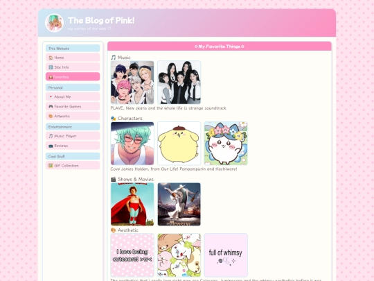 favorites screenshot