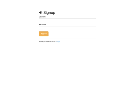 signup screenshot