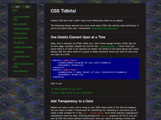 guides/csstidbits screenshot