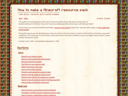 minecraft/texturepacktut screenshot