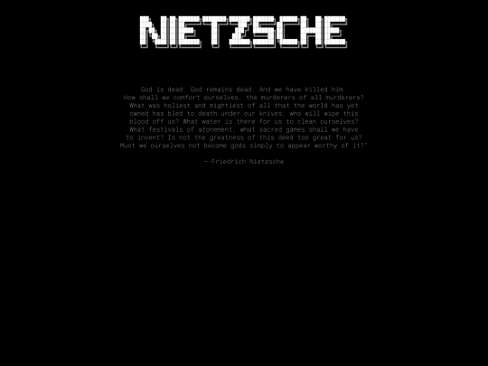 nietzsche screenshot