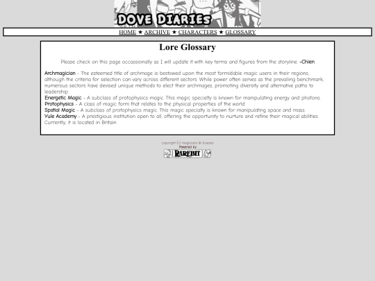 glossary screenshot