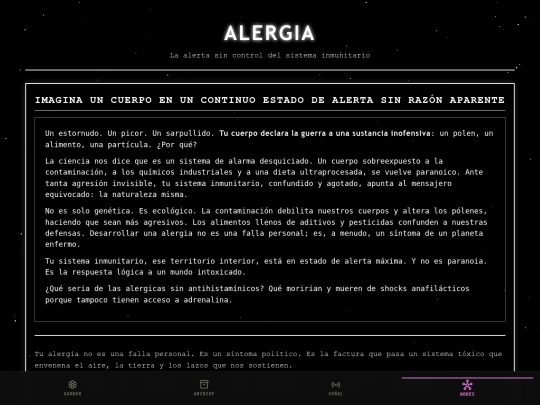 alergia screenshot