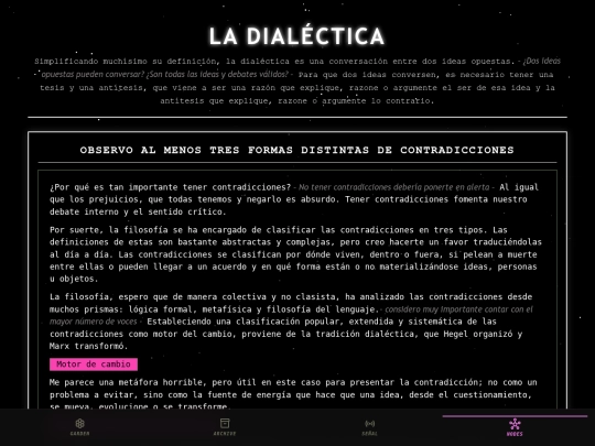 contradicciones screenshot
