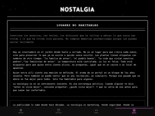 nostalgia screenshot