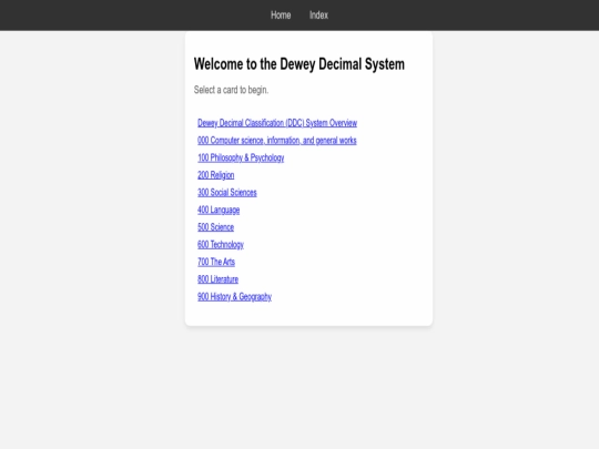 index screenshot