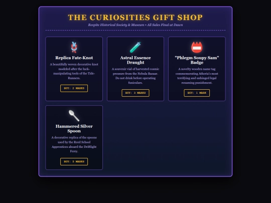 Atheria/gift-shop screenshot