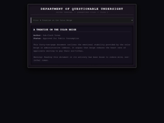 Atheria/quarantine-cabinet screenshot