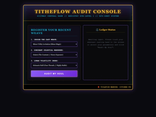 Atheria/tithe-ledger screenshot
