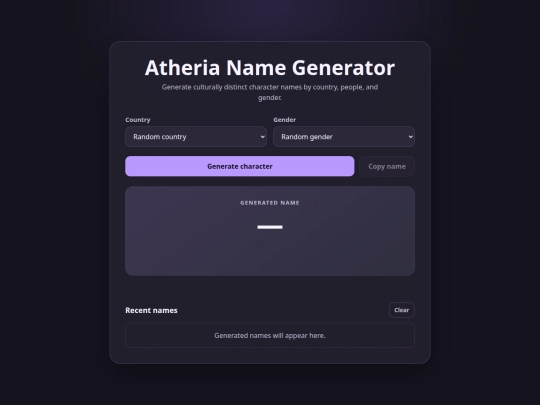 Atheriamore/02Naming-Gen screenshot