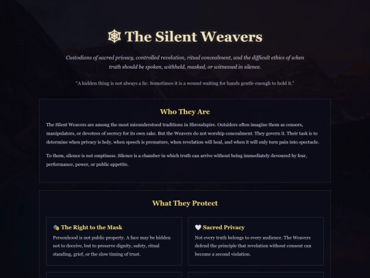 Atherian/silent-weavers screenshot