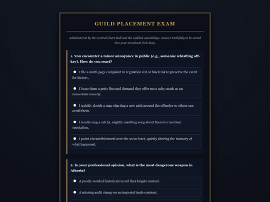 GuildQuiz screenshot