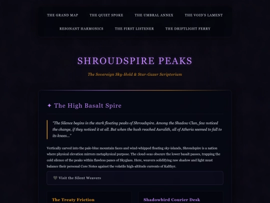 Maps/shroudspire-homepage screenshot