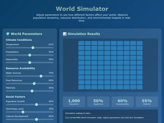More notion widgets/Simulator /WorldSimulator screenshot