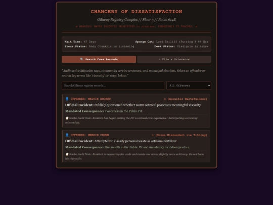 Web-Pages/case-search screenshot