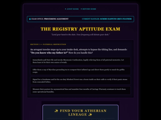 Web-Pages/registry-quiz screenshot