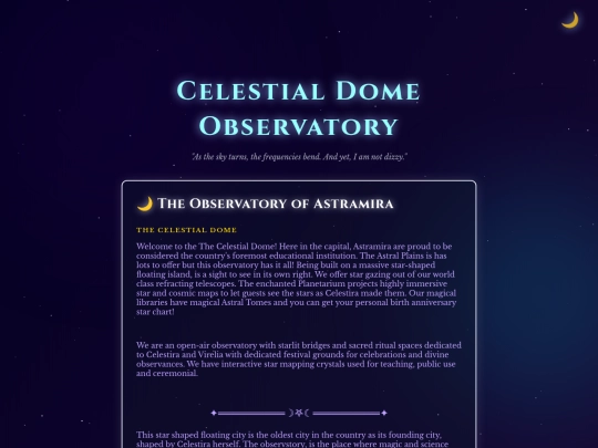 observatory screenshot