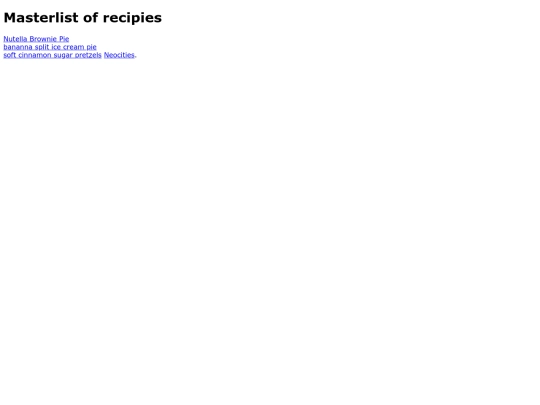 recipies screenshot