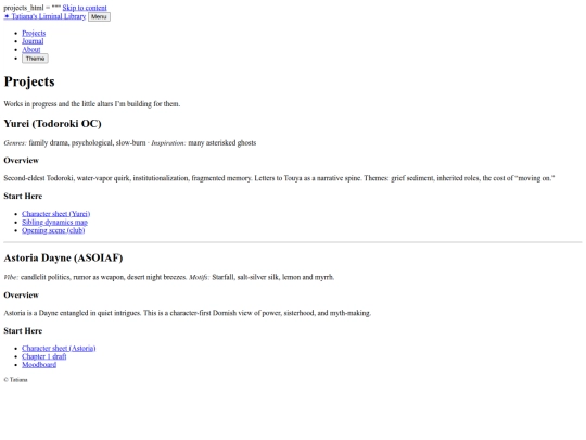 projects screenshot
