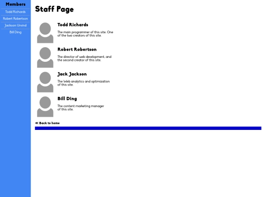Staff-Page screenshot