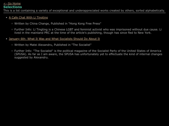 selections screenshot
