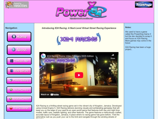 ActionCentre_pages/X24racing screenshot