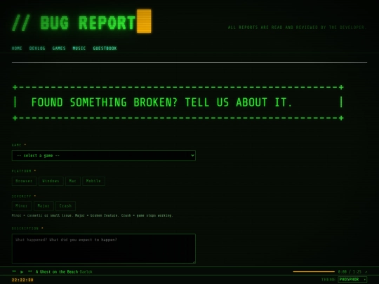 bugreport screenshot
