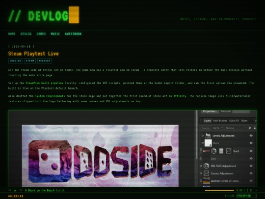 devlog screenshot