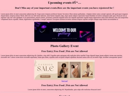 veda events/event screenshot