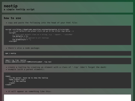 neotip screenshot