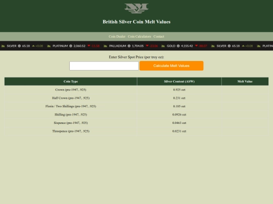 british-silver-coins-melt-value screenshot