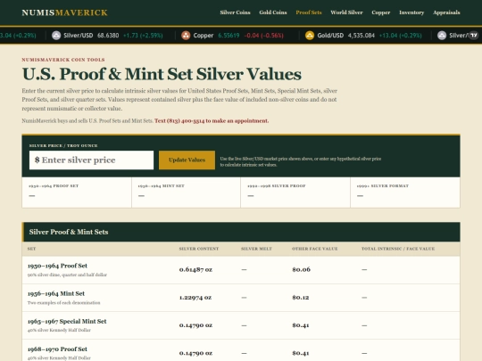us-silver-proof-sets screenshot
