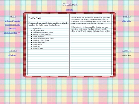 recipes/meals/dads-chili screenshot