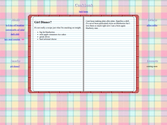recipes/snacks/girl-dinner screenshot