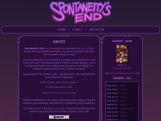 spontaneitys-end/home screenshot