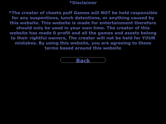 Disclaimer screenshot